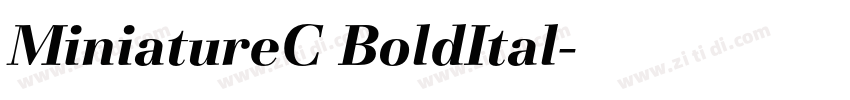 MiniatureC BoldItal字体转换